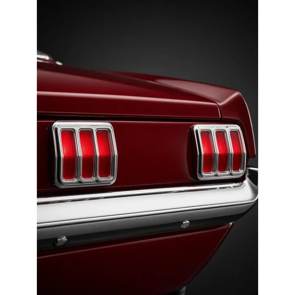 Muscle Machines 1966 Mustang Fastback Red Flames 1:18 Diecast Blown Hot Rod